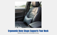 Leather Car Neck Pillow, Bone Shape, Breathable, Universal Headrest Pillow for All Seasons