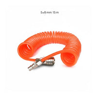 Self-Retracting PU Coiled Air Tube High Pressure Resistant Spiral Pneumatic Hose Flexible for Auto Repair, Garage, Workshop
