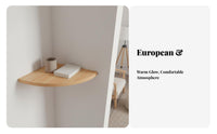 Space-Saving Quarter-Circle Floating Shelf Minimalist Design Small Item Stand Multi-Purpose Wall Decoration Easy Installation for Homeowners, Collectors, Living Room, Bedroom, Home Office, Bathroom