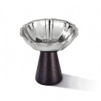Stainless Steel Dessert Cup with Wooden Edible-Grade-Grade Footed Dessert Bowls Elegant Pudding Cup for Home Entertaining