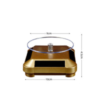 Solar Rotating Stand Compact Rotating Display Stand Solar Turntable Slim Lightweight for Jewelers, Jewelry Store