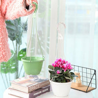 Plant Pots and Hanging Basket for Home Decor, Ribbed Indoor Plant Pot for Outdoor Plants, B165 Hanging Basket Style with Wires, 1 Pack PP Planter