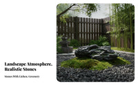 Realistic Texture Faux Qinglong Stone Natural Look Indoor Decorative Rockery Long-Lasting Landscaping Simulation Stone Easy Installation for Homeowners, Landscapers, Interior Designers, Living Room, Yard, Patio, Office