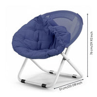 Foldable Moon Chair Reclining Sun Chair Space Saving Lounger Portable for Adults, Balcony, Patio, Living Room