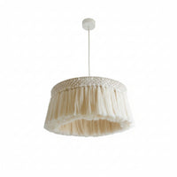 Cotton Rope Lamp Artisanal Pattern Soft Shadows for Cafe