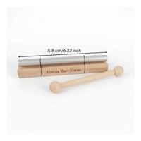 Bar Chime with Striker Handheld Energy Chime with Mallet Sound Healing Instrument Portable Wooden for Practitioners, Mindfulness