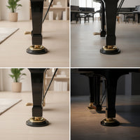 4 Pieces Noise-Reducing Piano Caster Cup Vibration-Dampening Piano Foot Pad Shock-Absorbing Caster Cups with Felt Base Heavy-Duty for Pianists, Apartment Dwellers, Home Practice Rooms, Music Studios, Apartments