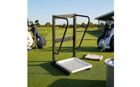 Steel Golf Bag Rack Rectangular Perforated Golf Rack Heavy-Duty for Home Use