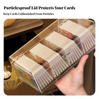 Multicompartment Card Display Case Stable Base Desktop Organizer particle-proofresistant for children