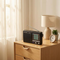 Compact Portable AM Frequency Modulation Radio Telescopic Antenna Shortwave Radio Speaker Grille Electronic Device