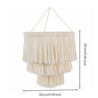 Handwoven Woven Tassel Lampshade Elegant Design Macrame Lampshade Creates Warm Atmosphere Macrame Lamp Shade Easy Installation for Wedding Decor