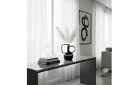 Black White Decorative Vase Modern Style Irregular Ceramic Vase Sophisticated Decor for Entryway