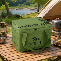 Camping Bag 42L, Waterproof Equipment Bag 600D Oxford, Camping Gear Organizer with Compartments and Handles, 48x33x27cm