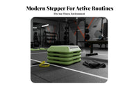 Compact Design Mini Fitness Step Non-Slip Surface Workout Step Platform Portable Adjustable Height Stepper Lightweight for Beginners, Home Gym