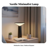 Portable Power Desk Lamp 40° Adjustable Head LED Desk Lamp Dimmable Brightness Minimalist Night Light for Students, Readers, Restaurant, Office, Study