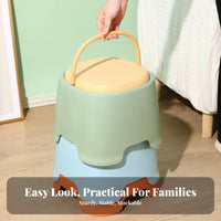 Step Stool with Handle Matte Stool Furniture for Young Children