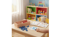 Develops Fine Movement Skills Child-Centered Numbers and Chips Set Early Learning Math Kit Wooden Number Learning Box for Preschoolers, Kids, Toddlers, Classroom, Home School