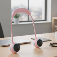USB Rechargeable Wearable Neck Fan Lightweight Hands-Unrestricted Fan Adjustable Airflow Personal Appliance Quiet Operation for Students, Commuters