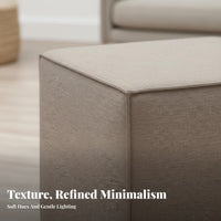 Versatile Design Upholstered Cube Ottoman Multi-Functional Upholstered Cube Seat adaptable Use Footrest Minimalist aesthetic for Apartment Dwellers, Homeowners, Living Room, Entryway, Home Office, Playroom
