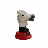 No Batteries Required Solar Powered Horse Bobblehead Cute Creature Design Car Dashboard Horse Ornament Solar Powered Dancing Toy for Desktop, Office, Windowsill