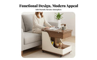 Adjustable Height C-Table Hidden Storage Adjustable C-Frame Desk for Living Room