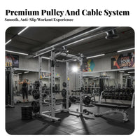 Multifunctional Squat Rack Full Body Workout Multi-Function Squat Rack Heavy Duty Steel Frame Complete Home Gym Station for Bodybuilders, Athletes