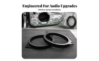 2 Pieces Resistant 6.5 Inch Speaker Spacer Solid Construction Plastic Speaker Mounting Adapter Easy to Install Automotive Accessory Long-Lasting for DIY Enthusiasts, DIYers, Audio Modifiers, Vehicle, Truck, Garage