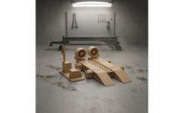 Raised Platform 1/64 Garage Test System Model Sloped Ramps Miniature Garage Test-System Model Molded Lattice Display Scene Prop Ribbed Construction