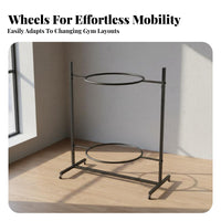 Space-Saving Balance Ball Display Rack Sturdy Construction Exercise Ball Rack Freestanding Easy Assembly for Personal Trainers