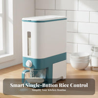 Moisture-Proof Automatic Rice Dispenser Airtight Seal Rice Dispenser Single-Press Dispensing for Families, Countertop