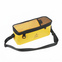 Fishing Tackle Storage Bag Transparent Top Rectangular Tackle Bag Mesh Textile Zippered Closure
