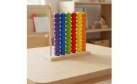 Wooden Bead Counting Frame Early Learning Wooden Educational Abacus Hand Eye Coordination Color Sorting Stacking Toy for Young Children, Infants
