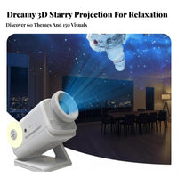 Adjustable Brightness Galaxy Light Display with Bluetooth Speaker Timer Function Dynamic Star Light Display Controller Control for Children