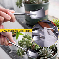 12 Pieces Succulent Plant Tool Set Mini Transplanting Gardening Tool Set for Indoor Gardening