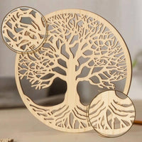 Tree of Life Wall Hanging Plaque Round Tree of Life Wall Hanging Wooden Plaque with Rope Lightweight Minimalist for Living Room