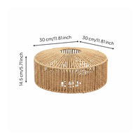 Handmade Braided Overhead Shade Rustic Woven Lampshade Textured Rattan Lampshade