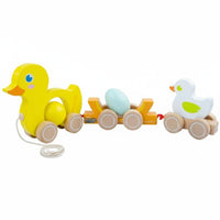 Educational Wooden Duck Pull Toy Parent-Child Interaction Pull-Along Duck Toy Motor Skill Development Screen-Unplugged Play for Toddlers, Babies