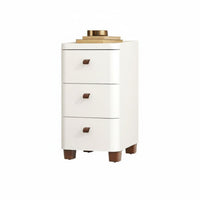 Space-Saving Slim Bedside Table with Drawer Modern Minimalist aesthetic Narrow Drawer Cabinet Multi-Purpose Nightstand Rounded Corners for Apartment Dwellers, Students, Homeowners, Bedroom, Next to Bed, Small Spaces, Dorm Room