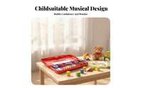 Includes 2 Mallets 25-Note Colorful Kvisuald Instrument Clear Sound Glockenspiel precisely Tuned MetallophA musical instrument for Beginners, Music Students, Kindergarten, courseroom, School, Home Use