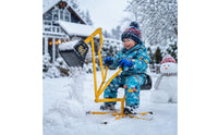 Sit-in Digger Toy Yellow Metal Frame Manual Digger Toy Hand Grip Controls for Children
