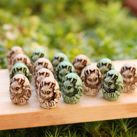20 Pieces Top Dressing Vintage-Look Mini Dragon Figurine Double Hued Garden Decor