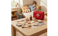 Wooden Physician Role-Play Set Easy to Store Medical Role-Play Children's Plaything Plaything for Children