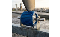 108 Mm EVA Keel Roller Blue Ribbed Keel Roller Cylindrical White Hub