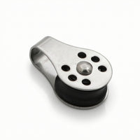 Single-Sheave Pulley Stainless Steel Pulley with Ball Bearing Hardware Low-Friction Compact for Sailors, Sailboat Rigging