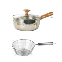 Thickened Body Japanese Milk Pot Even Heating Japanese Design Saucepan Lid Included for Home Cooking