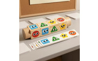 Picture Cards Wooden Rotating Puzzle Smooth Wood Matching Block Toy Fine Motor Skills Cartoon Face Puzzle Logical Thinking