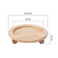 Wooden Pet Bowl Stand Rounded Top Feeding Table Polished Surface