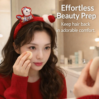 Facial Headband for Washing Face, Makeup with Animal Ears for Women, Cartoon Design Ladies for Application
