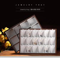 Digu Dark Walnut Jewelry Storage Tray for Rings, Earrings, Necklaces