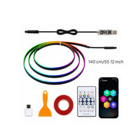 Car Ambient Lighting Kit Flexible Acrylic Neon Strip Lights Car Interior Lights Slim for Drivers, Dashboard, Center Console